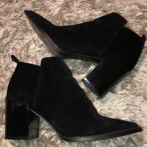 H&M Suede Black Booties